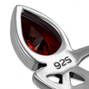 Garnet Tiny Celtic Trinity Knot Pendant, p346